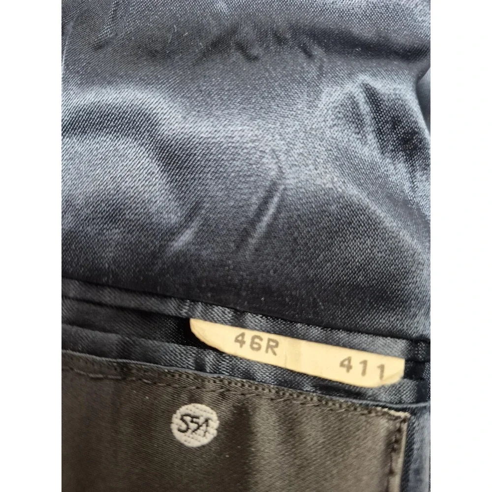 Saks Fifth Avenue Loro Piana Coat Mens 46R Blue Wool Long Overcoat Made USA